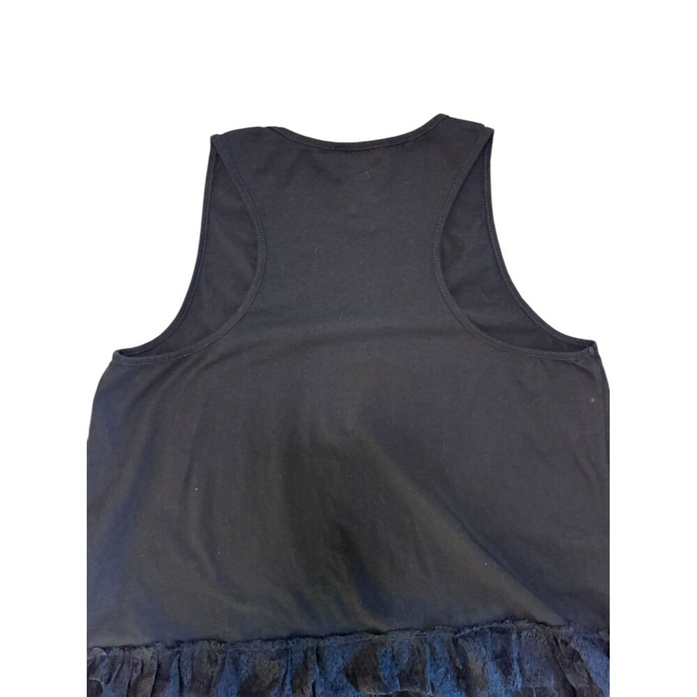 Umgee Black Sleeveless Flared Lace Trim Tank Top Size 1X - Picture 5 of 10